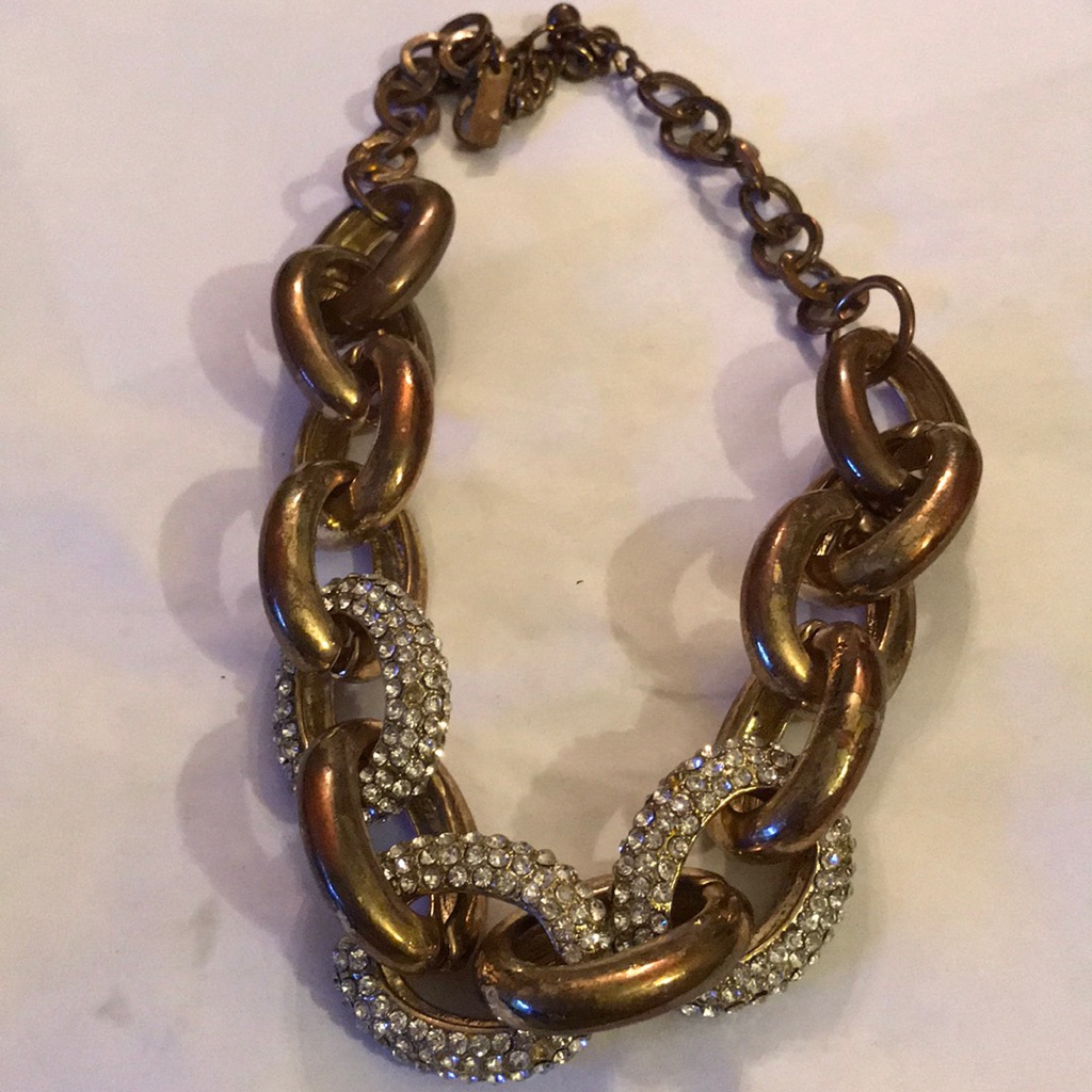 Inc Rhinestone Copper Necklace